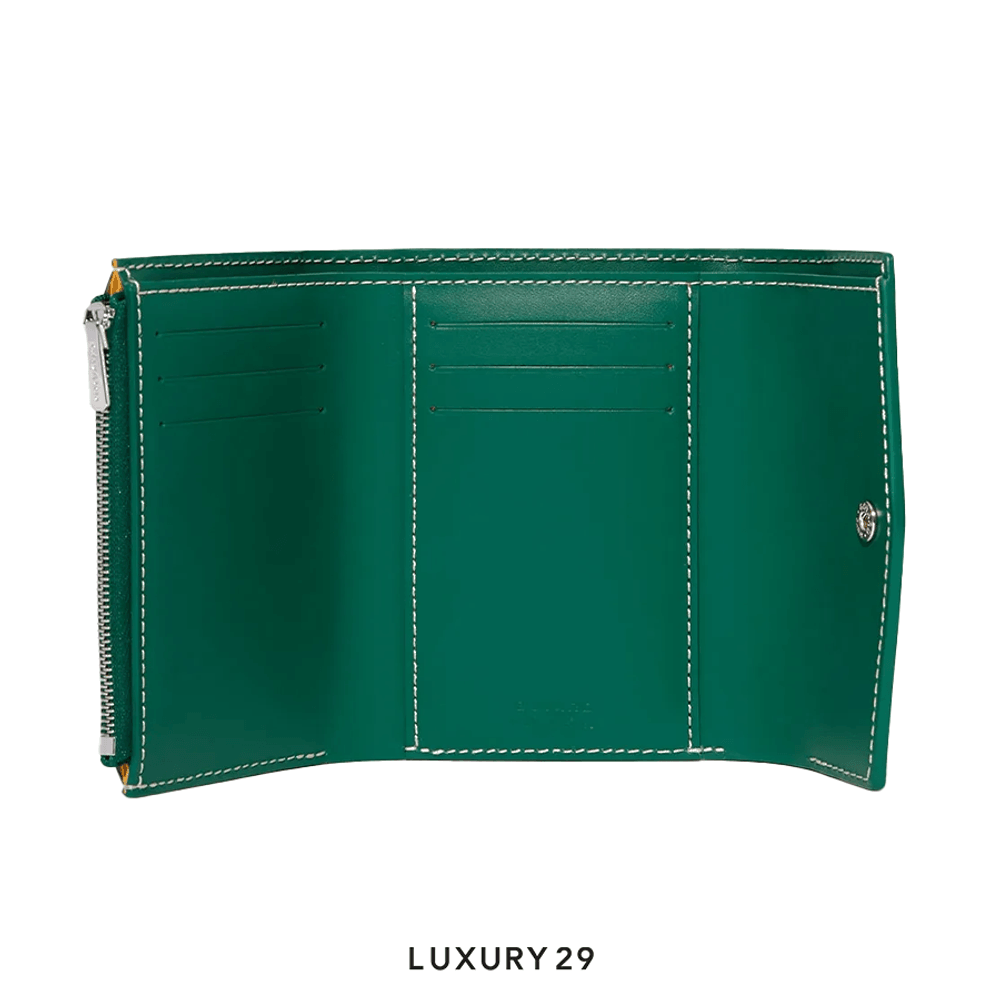 Green goyard wallet hotsell