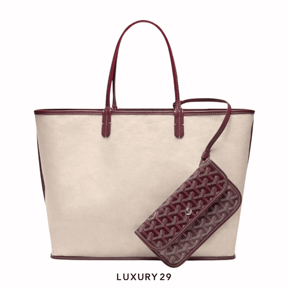 Burgundy goyard st louis cheap