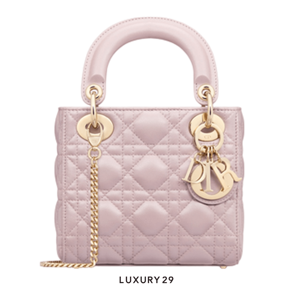 Lady dior small pink hotsell