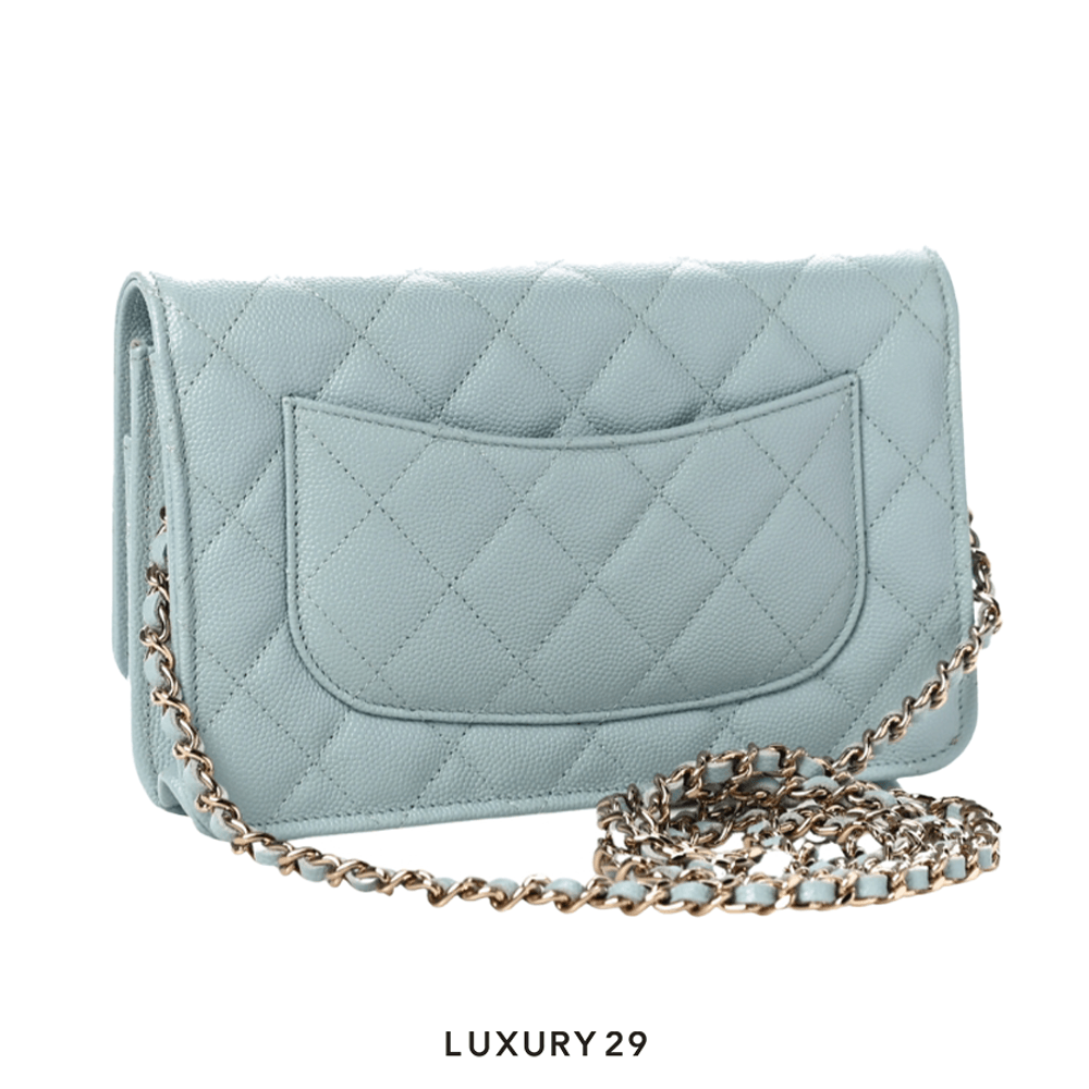 Chanel wallet on chain grained calfskin top