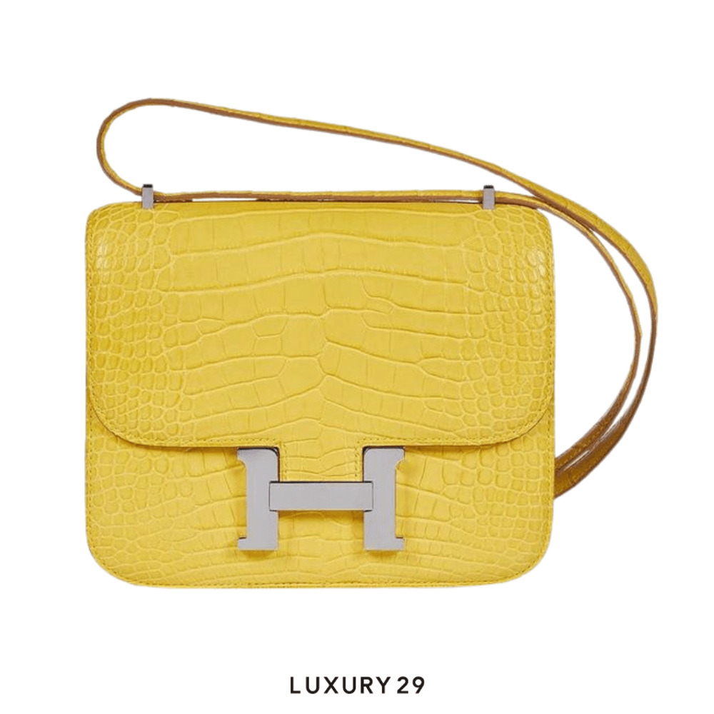 Hermes constance bag yellow online